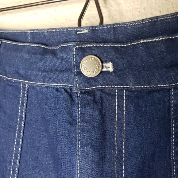 By DYLN Women's Cargo Style Dark Wash "Cooper" Wide-Leg Jeans Sz M (1135) - Picture 3 of 8